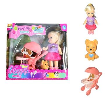 Imagem de Conjunto Boneca Passeio com Cachorrinho e Carrinho – Brinquedo Infantil Interativo e Educativo | Diversão, Imaginação e Cuidado em Família!