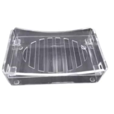 Imagem de Saboneteira Acrílico Luxo Pia Banheiro Lavabo Cristal Transparente