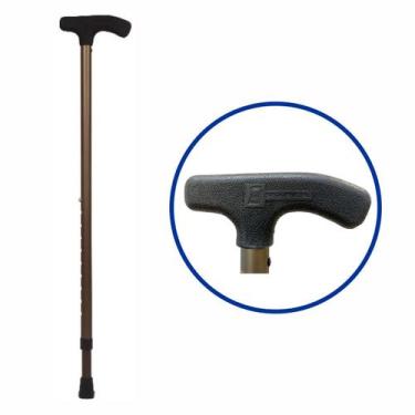 Imagem de Bengala Bastão Tipo T Regulável Alumínio Bronze Sequencial