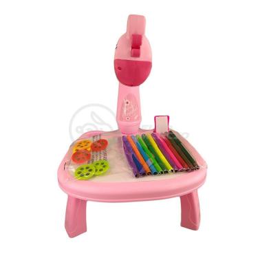 Imagem de Projetor Para Desenho Infantil Mesa Pintura Girafa Rosa