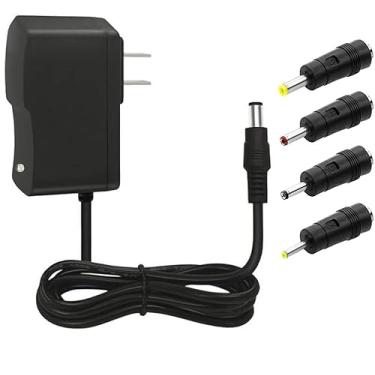 Imagem de Adaptador de fonte de alimentação de 6 V 2 A CC, 6 V, 2 amperes, transformador adaptador de CA com tomada de barril de 2,5 mm x 2,5 mm, 2,1 mm e p2552222224 pontas de 4,0 x 1,7 mm, 3,5 x 1,35
