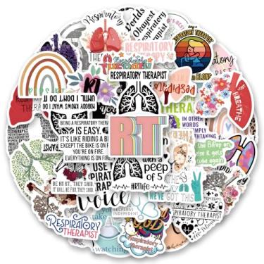 Imagem de 54 adesivos de terapeuta respiratório, adesivo RT, adesivo para laptop de garrafa de água, presentes de terapeuta respiratório