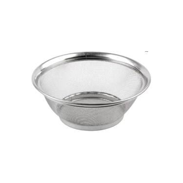 Imagem de Cesta Decorativa em Aço Inox, 25cm de Diâmetro, Design Vazado, Organizador para Frutas e Pães, Acabamento Premium, Uso Doméstico e Profissional