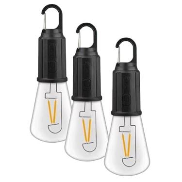 Imagem de Lampada para Camping, Lâmpada Recarregável para Barraca de Acampamento e Pesca Luz Portátil Usb de Pendurar(03 UN)