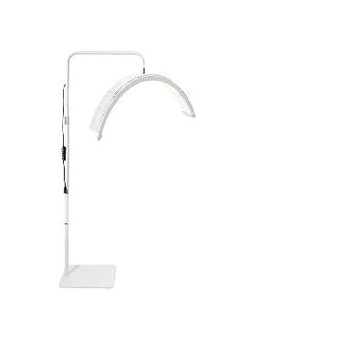 Imagem de Luminaria Meia Lua Estetica Mesa Spa Arco 3 Tons Ajustavel Salao Beleza Limpeza De Pele Luminária Led Ring Light Extensã(Branco com diamantes)