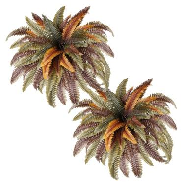 Imagem de Greens Word Samambaias falsas de 114 cm, conjunto de 2 plantas artificiais de samambaia de Boston para decoração de escritório, pátio, sala de estar, quintais e quintais