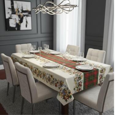 Imagem de TOALHA DE MESA LINHÃO EM TECIDO LINHO RUSTICO (ABÓBORA PONTO CRUZ, 140X250)