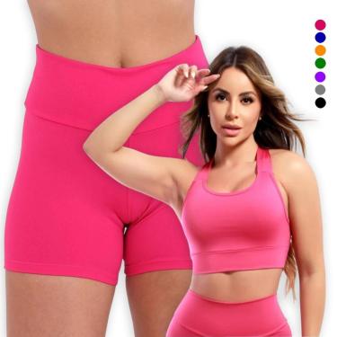 Imagem de KIT conjunto TOP Alça MÉDIA + SHORT Leg LEGGING BÁSICO Academia Cor:;Tamanho:M;Gênero:Feminino-Feminino