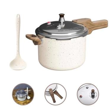 Imagem de Panela Pressão 4,2L Cerâmico Indução Com Concha - Vanilla - Mimo Style