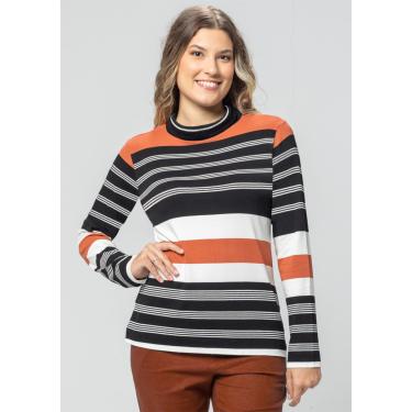 Imagem de Blusa Cacharrel Pau a Pique Listrada Telha