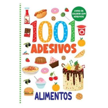 Imagem de Livro De Colorir Com Adesivos - 1001 Adesivos - Alimentos