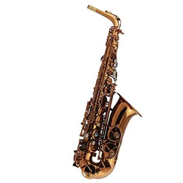 Imagem de Kit para iniciantes saxofone profissional champanhe cor dourada saxofone alto latão saxofone profissional