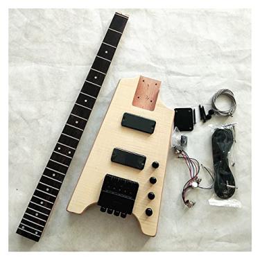 Imagem de Baixo Elétrico Inacabado Sem Cabeça De 41 Polegadas Corpo Em Mogno E Escala Em Jacarandá profissional kit de guitarra inacabado