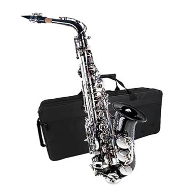 Imagem de Saxofone Saxofone Alto Saxofone Eb Profissional Sopro Madeira Latão Premium Preto Niquelado Eb E Flat Sax Alto