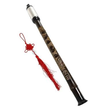 Imagem de Flauta de bambu de madeira F Major tubo único vertical flauta bawu instrumento de sopro tradicional portátil