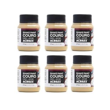 Imagem de Kit 6 Tintas Para Tênis Couro e Tecido Shake Paint Premium 585 Capuccino 37ml Acrilex – Alta Aderência, Durabilidade e Acabamento Uniforme
