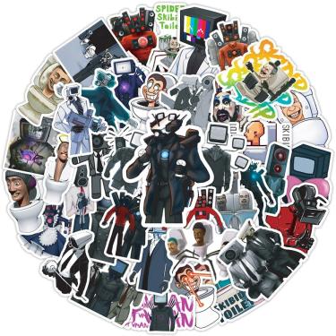 Imagem de Pacote de adesivos Skibidiss Anime Waterproof Vinyl 50 unidades