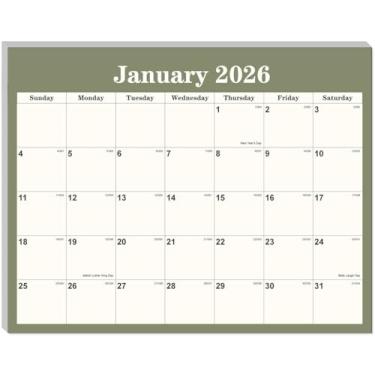 Imagem de Calendário magnético de geladeira 2025-2026 - calendário 2026 de novembro de 2025 a junho de 2027 a 20 calendários mensais de geladeira com designs mínimos para organização, 21,6 cm x 28 cm, verde