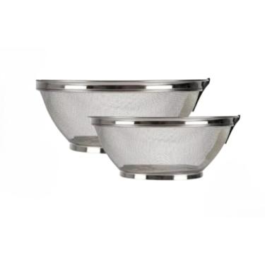 Imagem de Cesto Multiusos — Para Escorrer E Armazenar Frutas, Legumes, Arroz E MacarrãO(1 de 22Cm + 1 de 28cm)