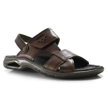 Imagem de Sandália de Couro Masculina Pegada, 40, Marrom