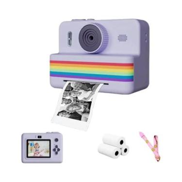 Imagem de Câmera Digital Infantil Portátil Com Impressora Mini Térmica De Impres