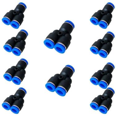 Imagem de Kit Com 10 Conexão Uniao Em Y 8Mm Pneumatico
