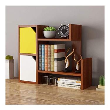 Imagem de LMJYU Organizador de arquivos, estante de mesa, balcão, estante de mesa, organizador de armazenamento, prateleira de exibição para material de escritório, organizador de arquivos de mesa