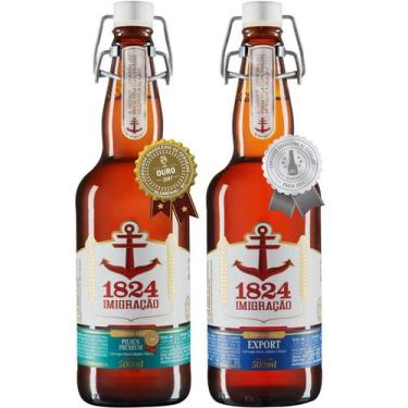 Imagem de Kit Cerveja Artesanal Imigração 1824 Export e Pilsen Premium
