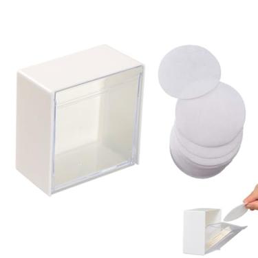 Imagem de NentMent Suporte de filtro de papel expresso autoadesivo, organizador de filtros de papel de café, para filtros redondos de papel de café, tela de disco, filtro de portafilter sem fundo, máquina de