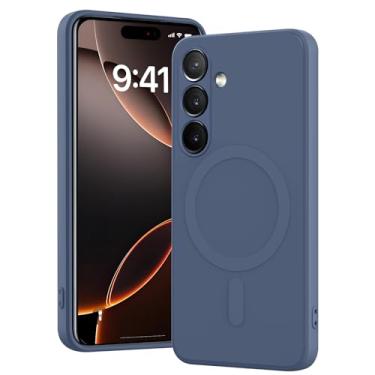 Imagem de MIDIIUGCT Capa magnética para Samsung Galaxy A15 5G, carregamento sem fio, capa fina de silicone TPU macio para Samsung Galaxy A15 5G, cinza, MUS-MFCX-01-07