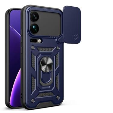 Imagem de Kukoufey Capa compatível com Xiaomi 17 Pro Max, com capa de lente de câmera deslizante compatível com Xiaomi 17 Pro Max 2509FPN0BC capa protetora para celular azul