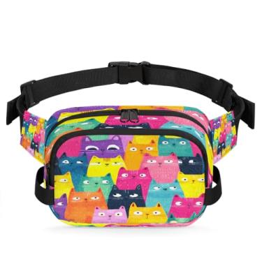 Imagem de Pochete de mármore azul escuro para mulheres e homens com alça ajustável, bolsa transversal, bolsa de peito, bolsa tiracolo, Cor 6