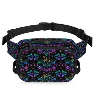 Imagem de Pochete de jardim com flores de primavera para mulheres e homens com alça ajustável, bolsa transversal, bolsa de peito, bolsa tiracolo, Cor 10