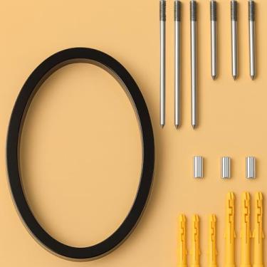 Imagem de Números modernos de casas de 12 cm – números de endereço de liga de zinco resistente com ferragens de montagem totalmente em aço inoxidável – Parafusos extralongos para instalação ultra-segura – À