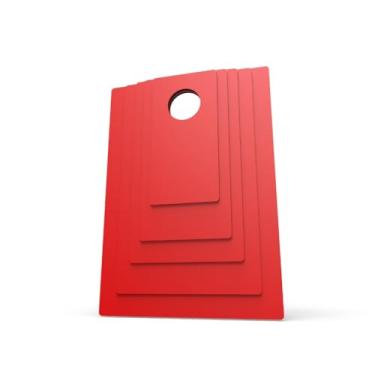 Imagem de Kit de Gabaritos/Moldes para Dobrar Roupas - 5 Moldes, Evita Amassados e Otimiza Espaço, Design Colorido que Combina com Qualquer Closet(Vermelho)