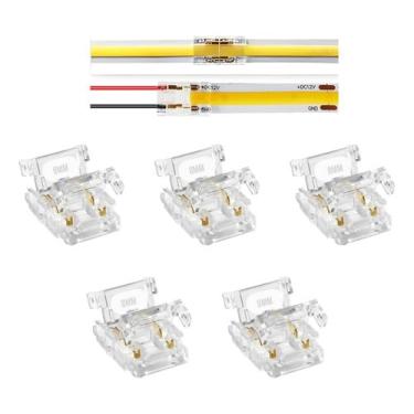 Imagem de Kit 5 Conector Ledgo Emenda Reta Para Fita Led Ip20 8mm