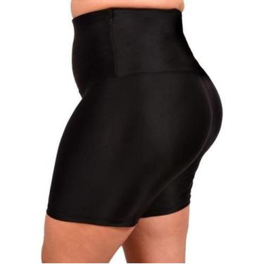 Imagem de Shorts Modelador Less Now Cintura Alta Plus Size Do G1 Ao G3, Preto, G