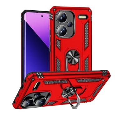 Imagem de Capa para Xiaomi redmi Note 13 Pro Plus 5G com protetor de tela, proteção militar fina à prova de choque capa traseira protetora para Redmi Note 13 Pro Plus (Note13 ProPlus vermelho)