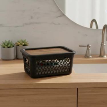 Imagem de Arqplast, Caixa Organizadora Cesto Telado Com Tampa Basculante - 2,5 L