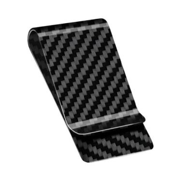 Imagem de Carteira Minimalista Para Dinheiro Em Fibra De Carbono Slim Para Homen