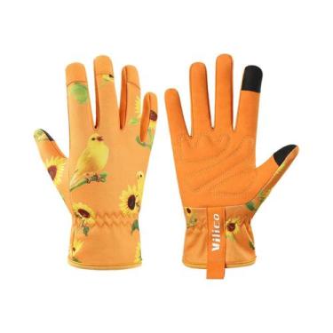 Imagem de Luvas De Jardinagem Femininas Em Couro Respirável Com Grip, Resistente