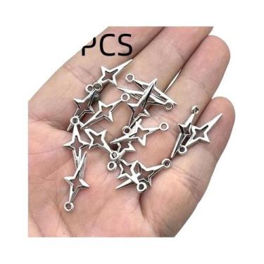 Imagem de 20/40 pçs retro cruz estrela estrela liga jóias acessórios diy brincos