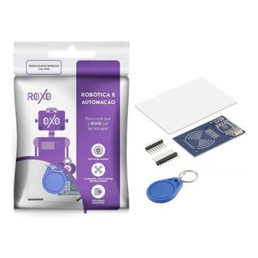 Imagem de Kit Mini Leitor Rfid Rc522 Cartão Tag Mifare 13.56Mhz Mfrc - Roxo