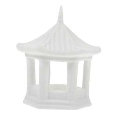 Imagem de HANABASS Enfeite de mesa de pavilhão de cerâmica em miniatura decorativo para jardim zen e aquário estátua de pagode exclusiva para layout de aquário e decoração de casa
