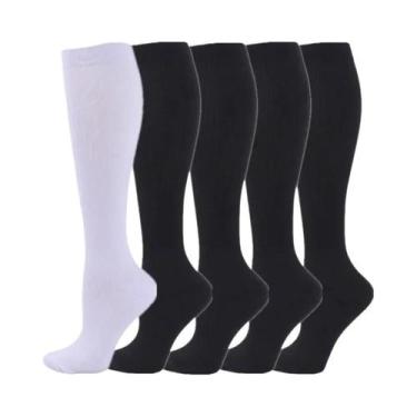 Imagem de Meias De Compressão Até O Joelho Para Homens E Mulheres, 5 Pares, 20-3