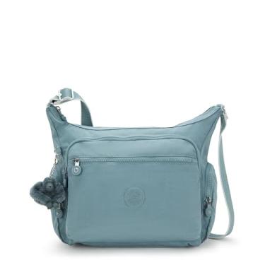 Imagem de Kipling Bolsa tiracolo Gabbie, Cinza relaxado, 14"L x 11.75"H x 7.25"D