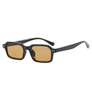 Imagem de Óculos de Sol UV400 - Armação Pequena Jelly Tea com Rebites, Estilo Punk, para Homens e Mulheres, Esportes ao Ar Livre, Corrida e Ciclismo, Cor Chá Preto