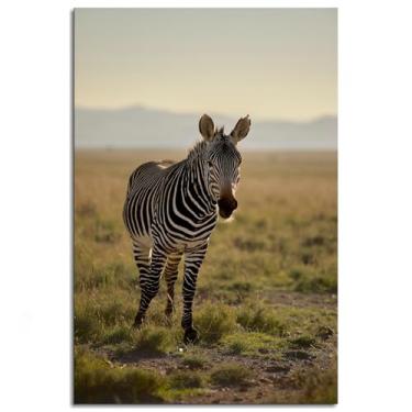 Imagem de Pôster de impressão em tela zebra arte de parede da África do Sul para decorações de escritório doméstico não ramificado 30,5 x 20,3 cm