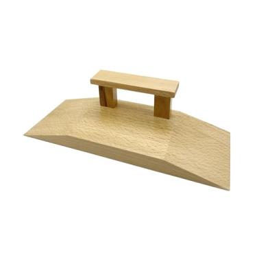 Imagem de oshhni Rampa de madeira para prancha de equilíbrio, acessório para campo esportivo, manobras rápidas, equipamento de treinamento premium para meninos e