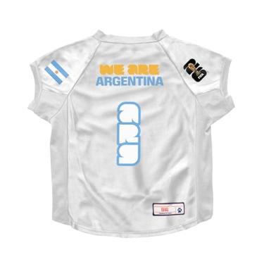 Imagem de Littlearth Camiseta elástica Big Pet - oficialmente licenciada pela Copa do Mundo da FIFA de 2026, equipe: Argentina, Tamanho: Grande (Costas: 61-96,5 cm; Circunferência do peito: 81-96,5 cm; Pescoço